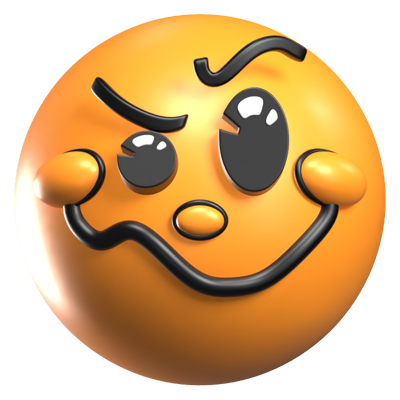 Woozy Face 3D Retro Emoji Icon 3D Graphic