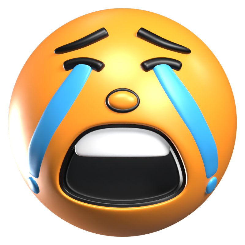 3D Loudly Crying Face Model