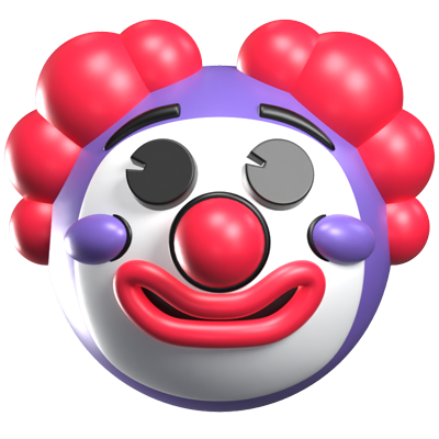 Clown 3D Icon Model 3D Graphic