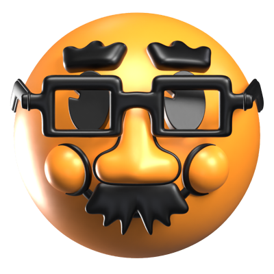 Disguised Face 3D Icon Model 3D Graphic