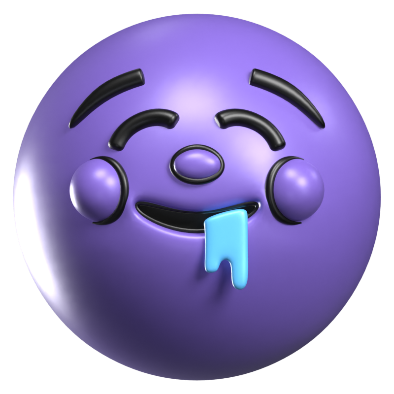 Drooling Face 3D Icon