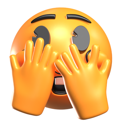 Face With Peeking Eye 3D Retro Emoji Icon Model 3D Graphic