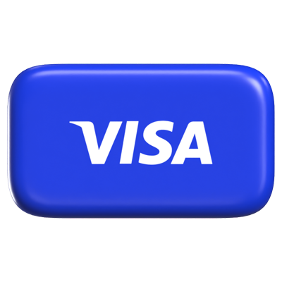Visa 3D Icon Payment 3D Graphic
