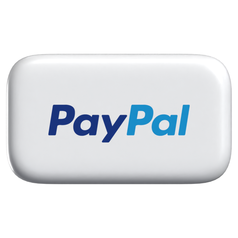 Ícone 3D do Paypal para pagamento