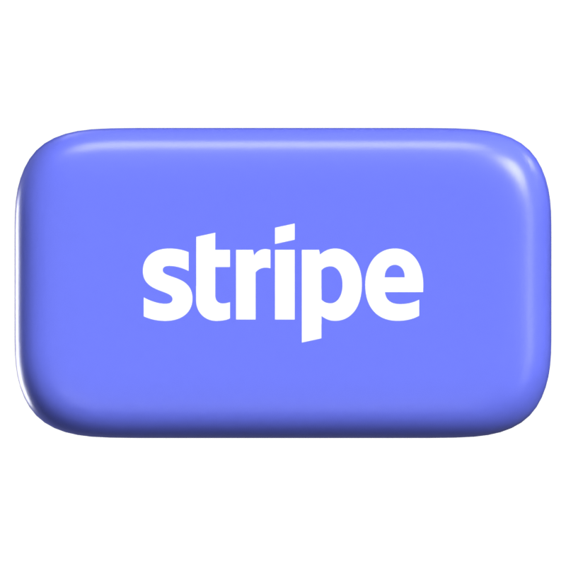 Pago con iconos 3D de Stripe