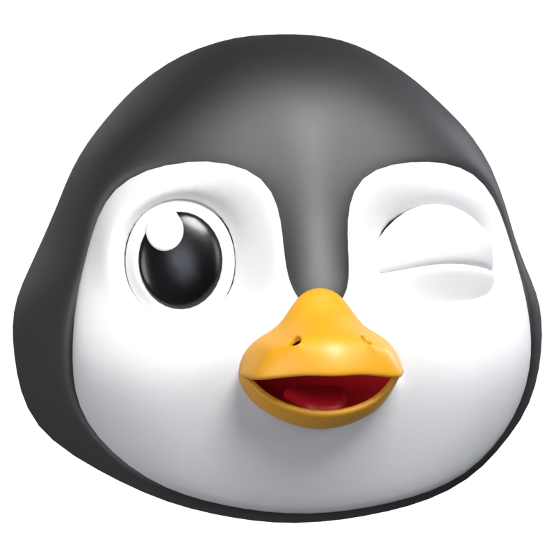 Pinguim 3D Graphic