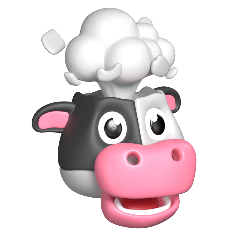 Cow 3D Graphic