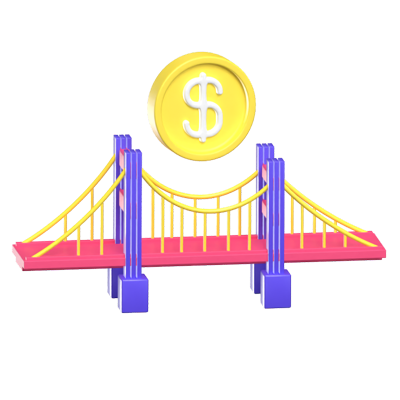 Bridge Loan 3D Animated Icon 3D Graphic