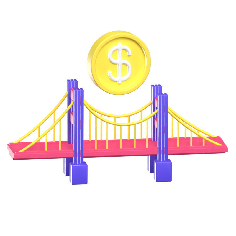 Bridge Loan 3D Animated Icon 3D Graphic