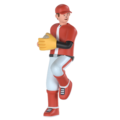 Baseball Player 3D Graphic