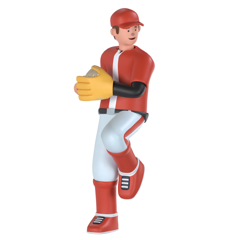 Baseball Player 3D Graphic