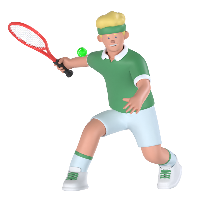 Tennis Player 3D Graphic