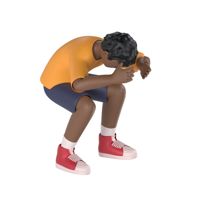 Boy Scared 3D Graphic