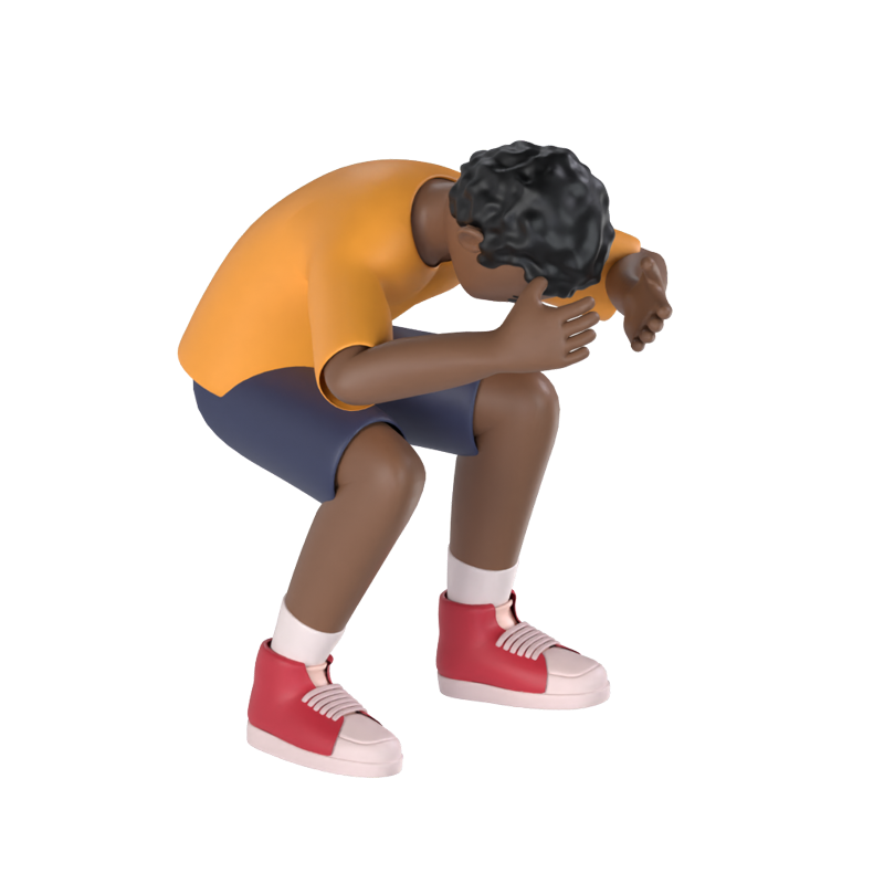 Boy Scared 3D Graphic