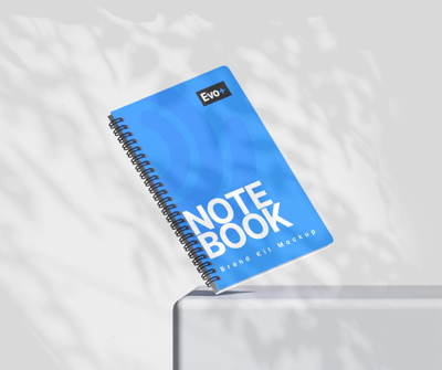 Static Brand Kit Notebook 3D Mockup 3D Template