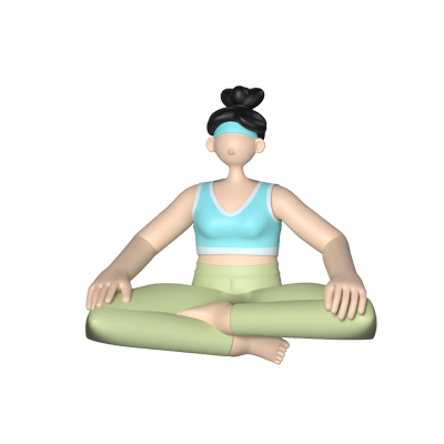 6 Yoga Characters 3d pack of graphics and illustrations