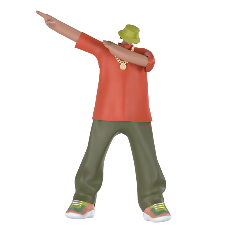 Rapper Dab 3D Graphic