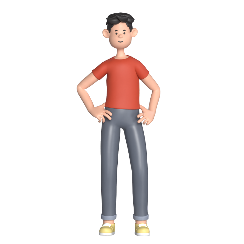 Man Hands On Waist Pose 3D Graphic