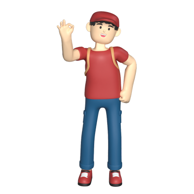 6 Delivery Characters 3d pack of graphics and illustrations