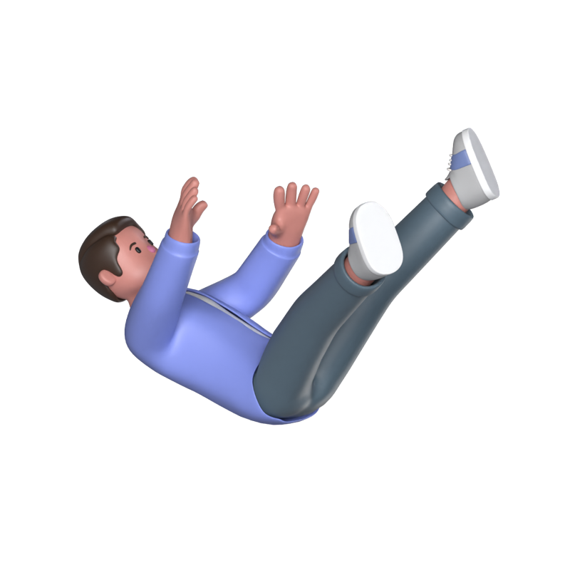 Casual Man Falling