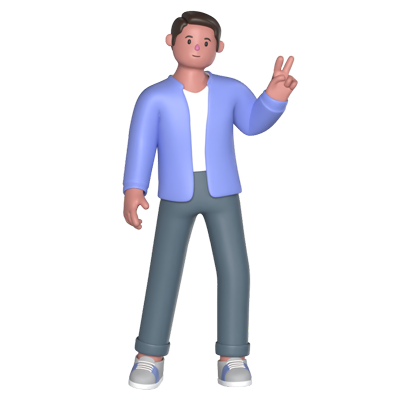 Casual Man 3D Graphic
