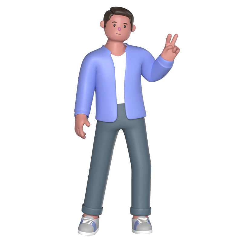 Homem casual 3D Graphic