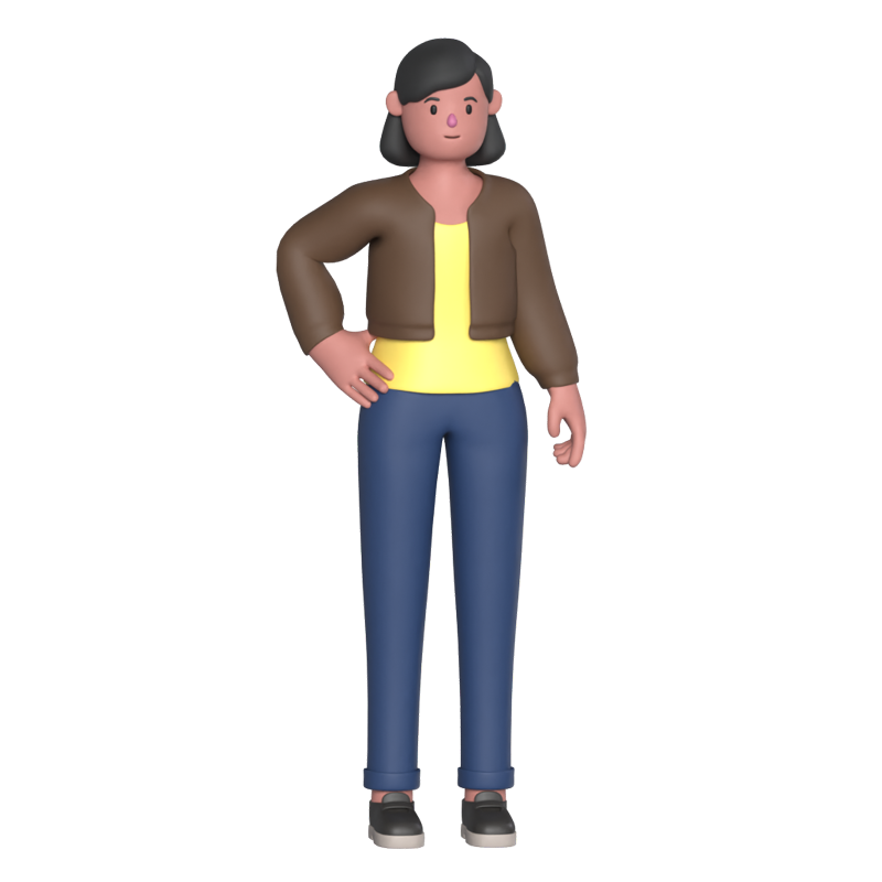 Casual Lady 3D Graphic