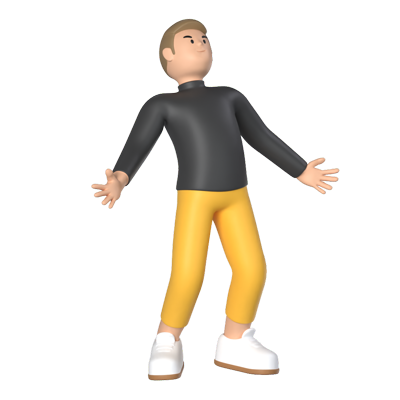 Man Evil Pose 3D Graphic