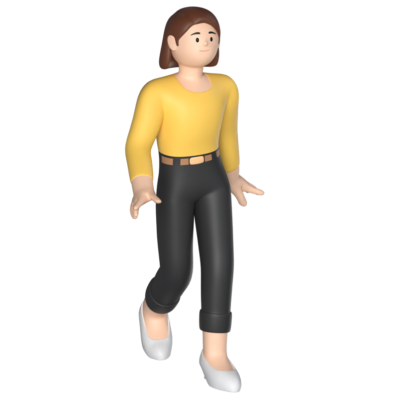 Mujer caminando 3D Graphic