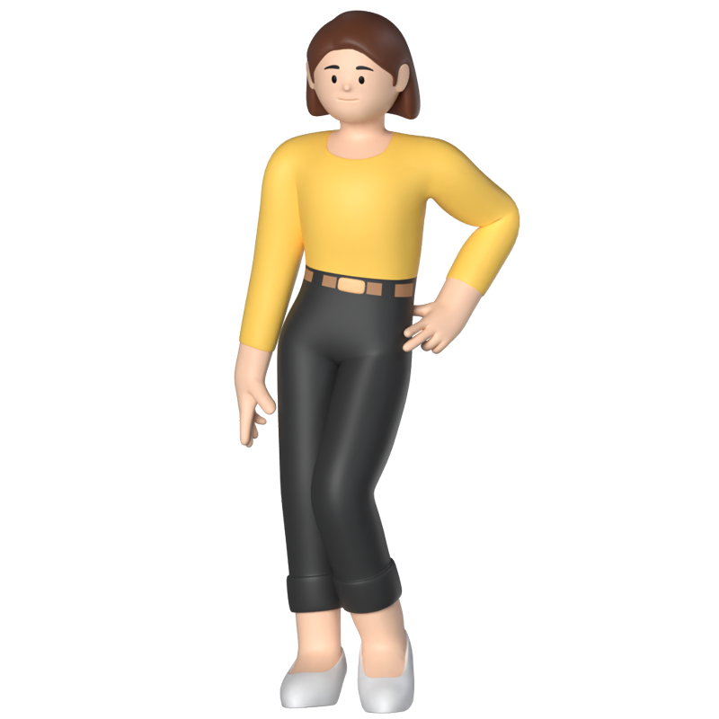 Woman Posing 3D Graphic