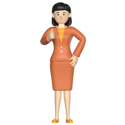 Business Woman Like 3D Graphic