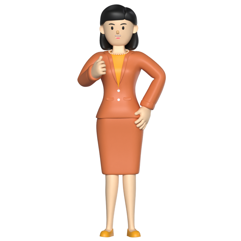 Business Woman Like 3D Graphic