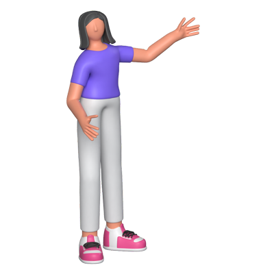 Casual Woman 3D Graphic