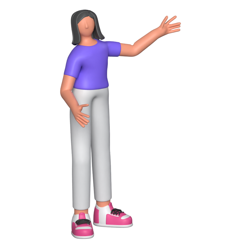 Casual Woman 3D Graphic