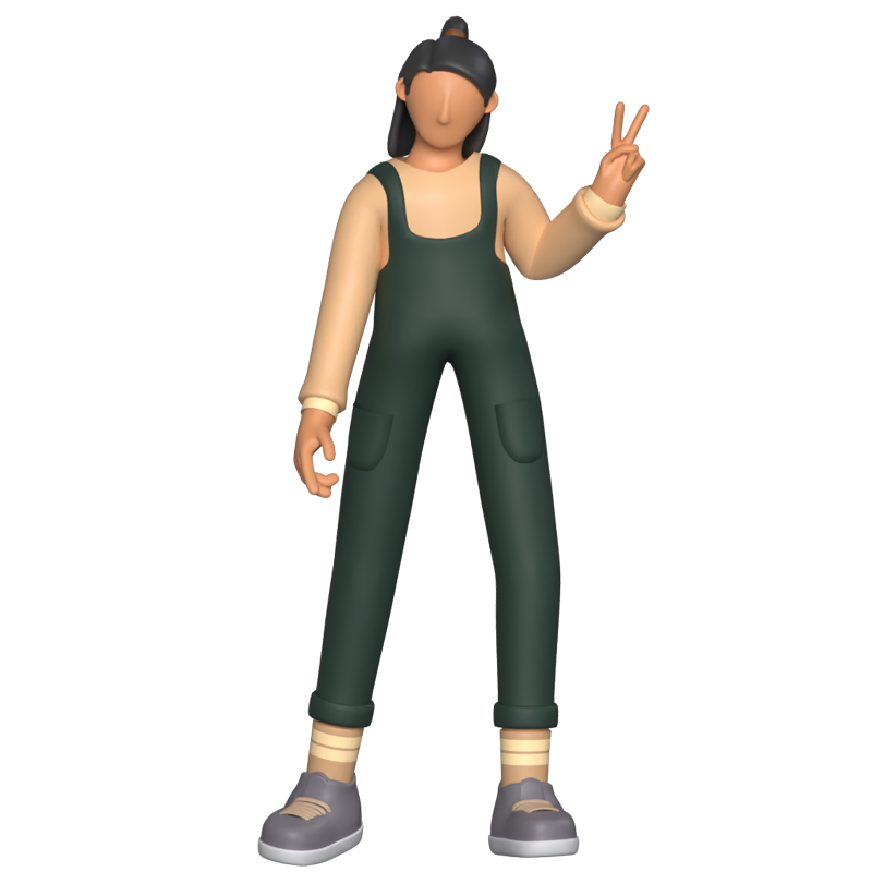 Pose de chica moderna 3D Graphic