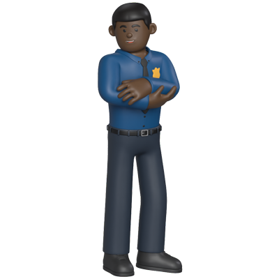 Police Pose 3D Graphic