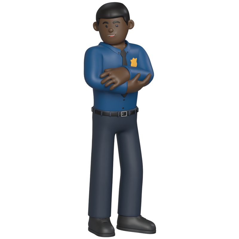 Pose de policial 3D Graphic