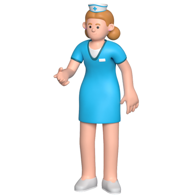 Nurse Talking 3D Graphic