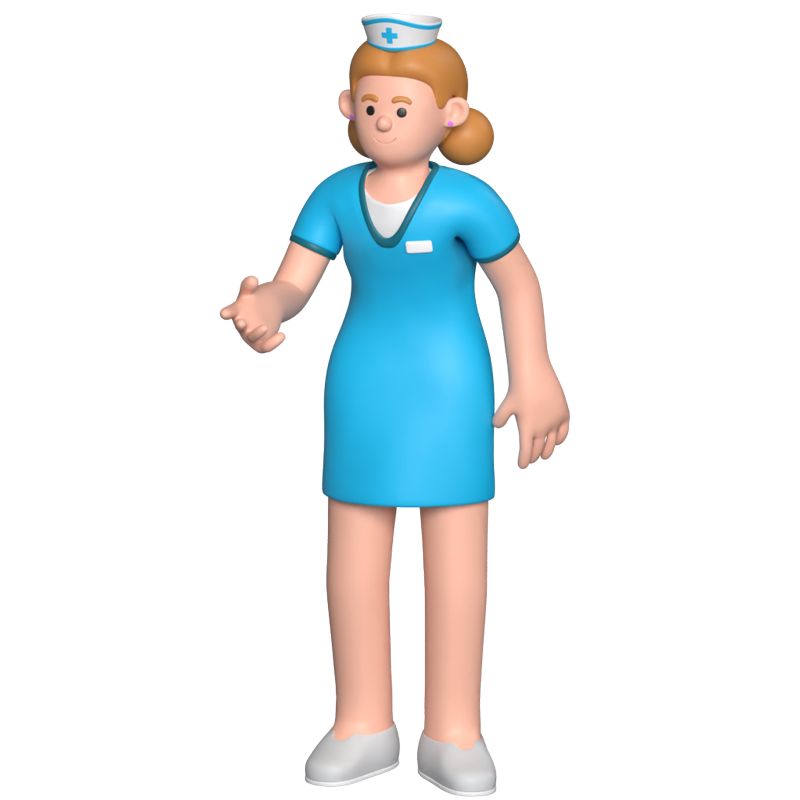 Nurse Talking 3D Graphic