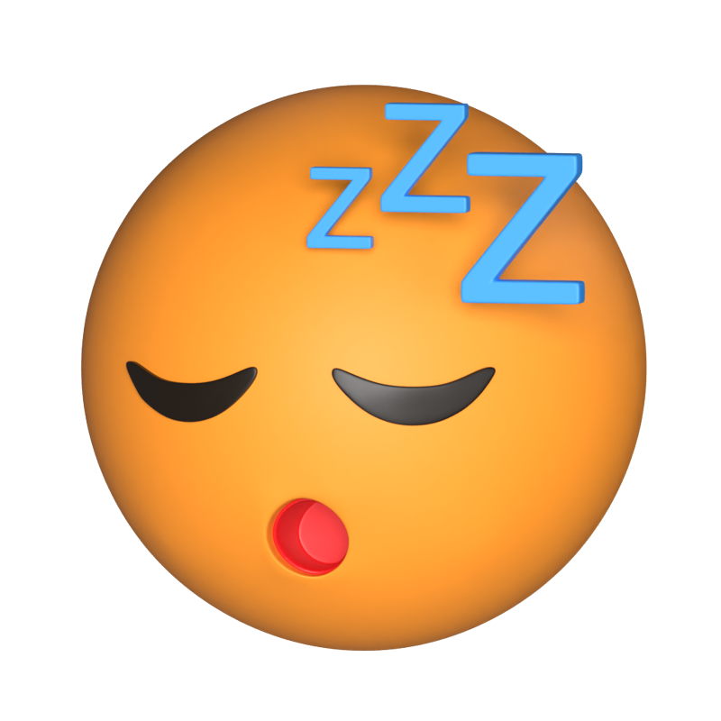 Sleeping Face 3D Emoticon 3D Graphic