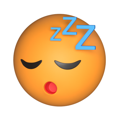 Sleeping Face 3D Emoticon 3D Graphic