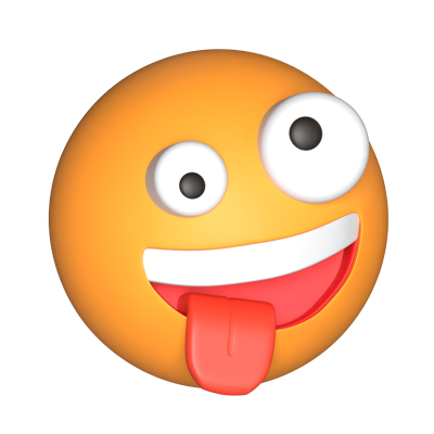 Zany Face With Tongue 3D Model 3D Graphic