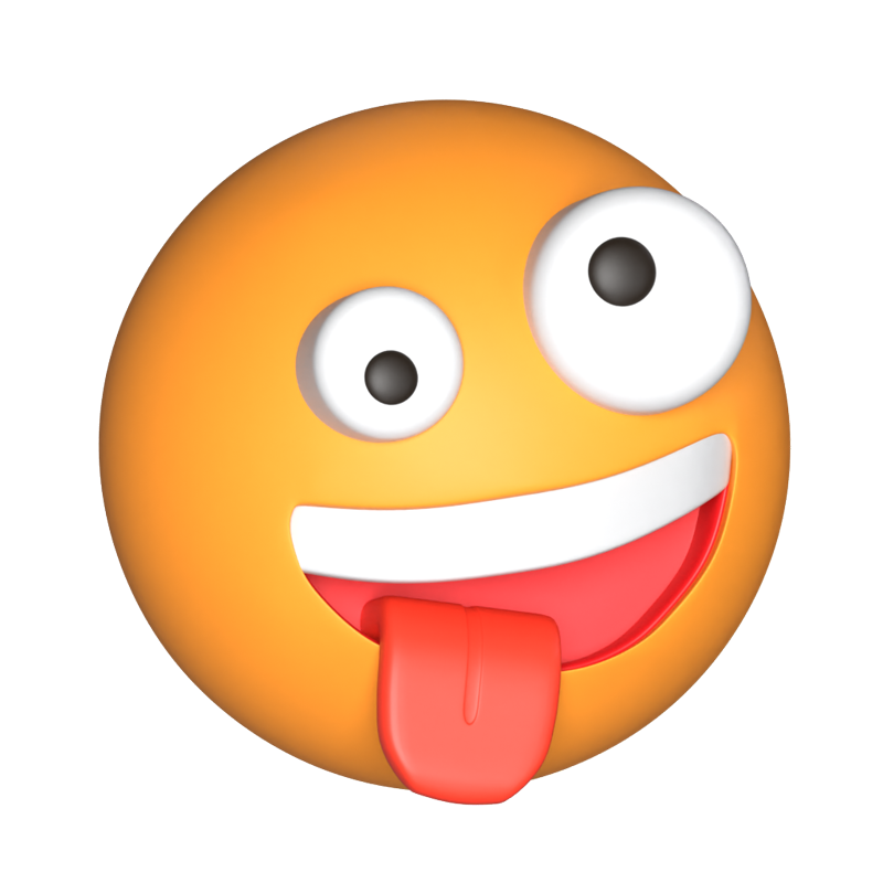 Zany Face With Tongue 3D Model 3D Graphic