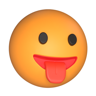3D Face With Tongue 3D Graphic