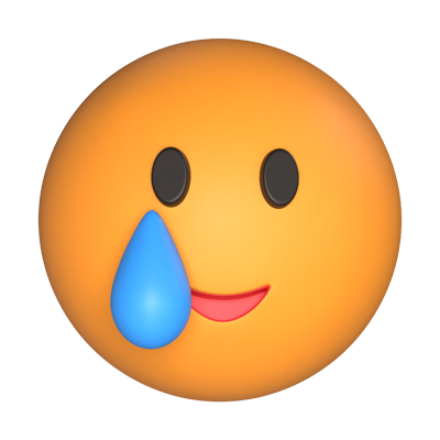 Smiling Face With Tear 3D Model 3D Graphic
