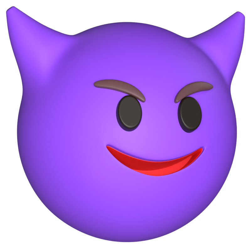 Smiling Face With Horns 3D Model 3D Graphic