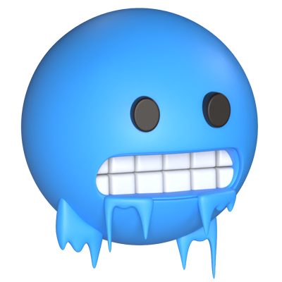 Cold Face 3D Icon Model 3D Graphic