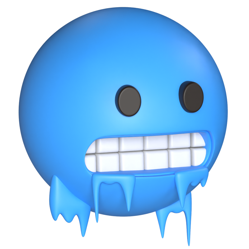 Cold Face 3D Icon Model 3D Graphic