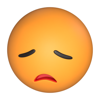 Disappointed Face 3D Icon Model 3D Graphic
