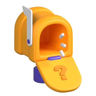 Mail Not Found Animated 3D Icon 3D Graphic